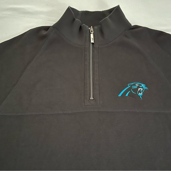 Tommy Bahama Men’s NFL Carolina Panthers half zip reversible sweater Medium - Picture 2 of 5